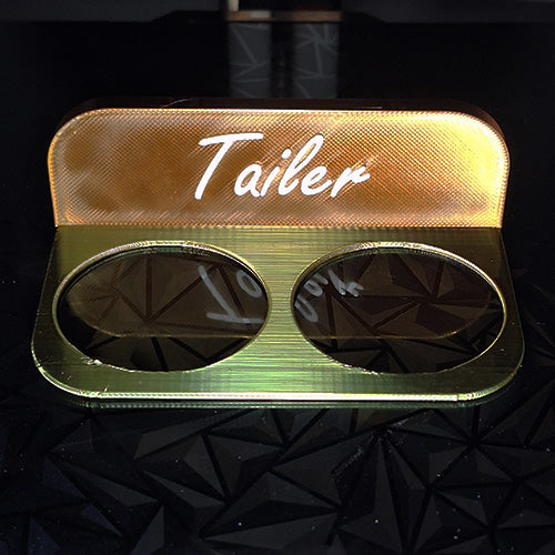 Custom 3D-printed Double Gecko Feeding Ledge on a sleek black background, designed for practical use and aesthetic appeal in crested gecko habitats.